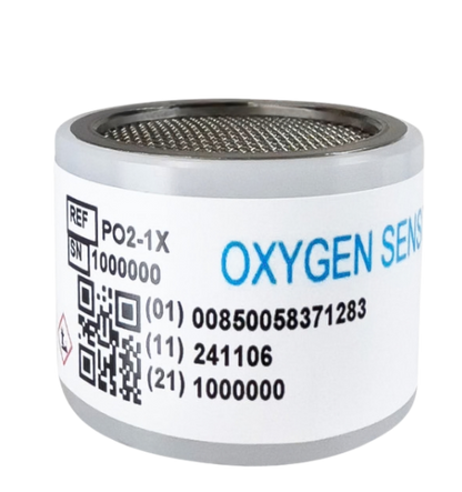 PO2-1X Percent Oxygen Sensor fuel cell, acid-gas resistant design for industrial gas streams containing CO2.