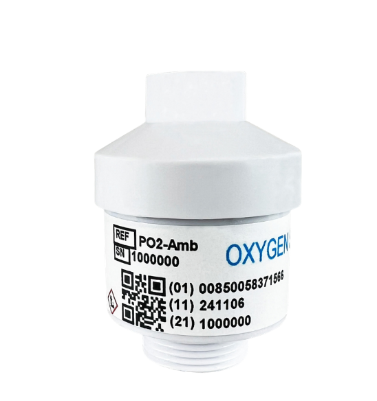 PO2-Amb Ambient Oxygen Sensor with M16 x 1.5 threaded mounting for industrial safety and air monitoring.