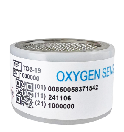TO2-19 Trace PPM Oxygen Sensor fuel cell for precise industrial gas monitoring and analysis.