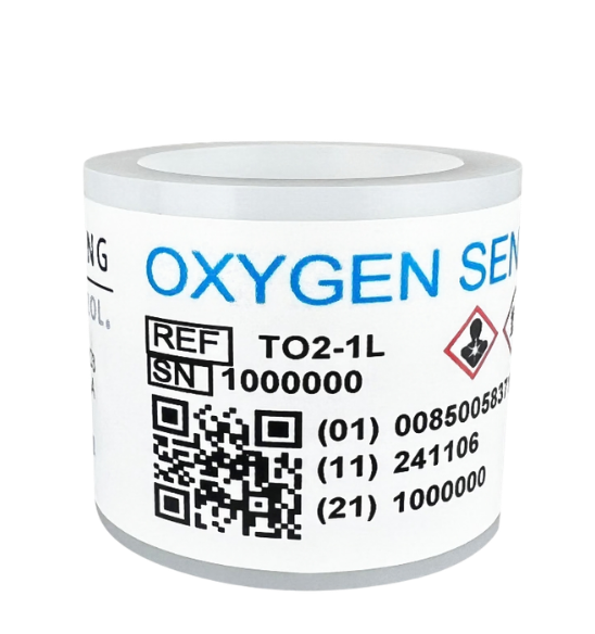 TO2-1L Long Life Trace PPM Oxygen Sensor fuel cell for high-stability industrial gas monitoring.