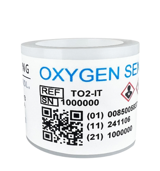 TO2-1T Trace PPM Oxygen Sensor fuel cell for precise industrial gas monitoring and analysis.