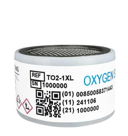 TO2-1XL Extended Life Trace PPM Oxygen Sensor fuel cell for industrial gas monitoring and analysis.