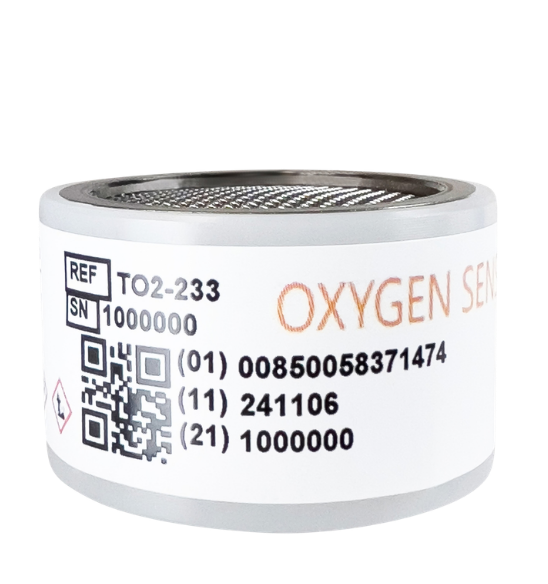 TO2-233 Trace PPM Oxygen Sensor fuel cell for high-accuracy industrial gas monitoring and analysis.