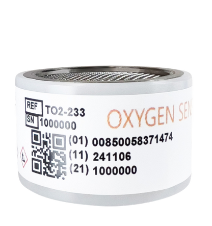 TO2-233 Trace PPM Oxygen Sensor fuel cell for high-accuracy industrial gas monitoring and analysis.
