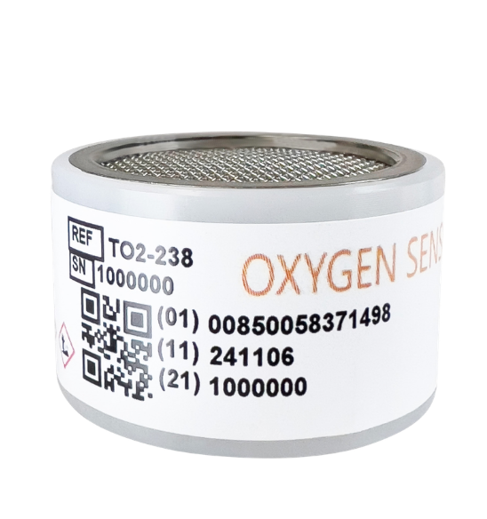 TO2-238 Trace PPM Oxygen Sensor fuel cell, designed for high-accuracy gas analysis in industrial monitoring systems.