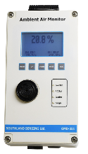 Southland Sensing OMD-351-O2 Ambient Air Oxygen Monitor with digital display showing 20.8 percent oxygen level